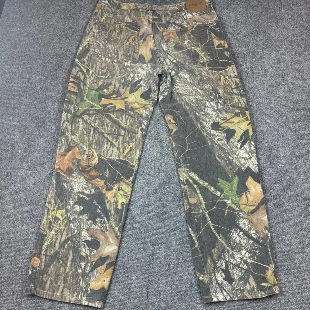 Field Staff Men Camo Hunting Jeans 36x32 Real Tree Forest Camouflage Denim Pants